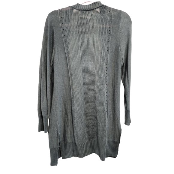 Dusty blue lightweight cardigan with front pockets - Picture 2 of 3